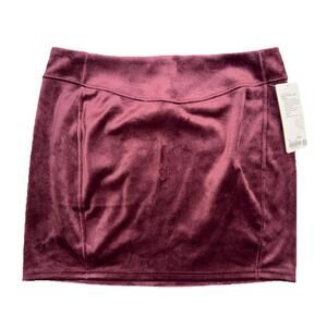NEW Lululemon Scuba Mini Skirt Velvet Dark Red sz XL Soft holiday Goth $88